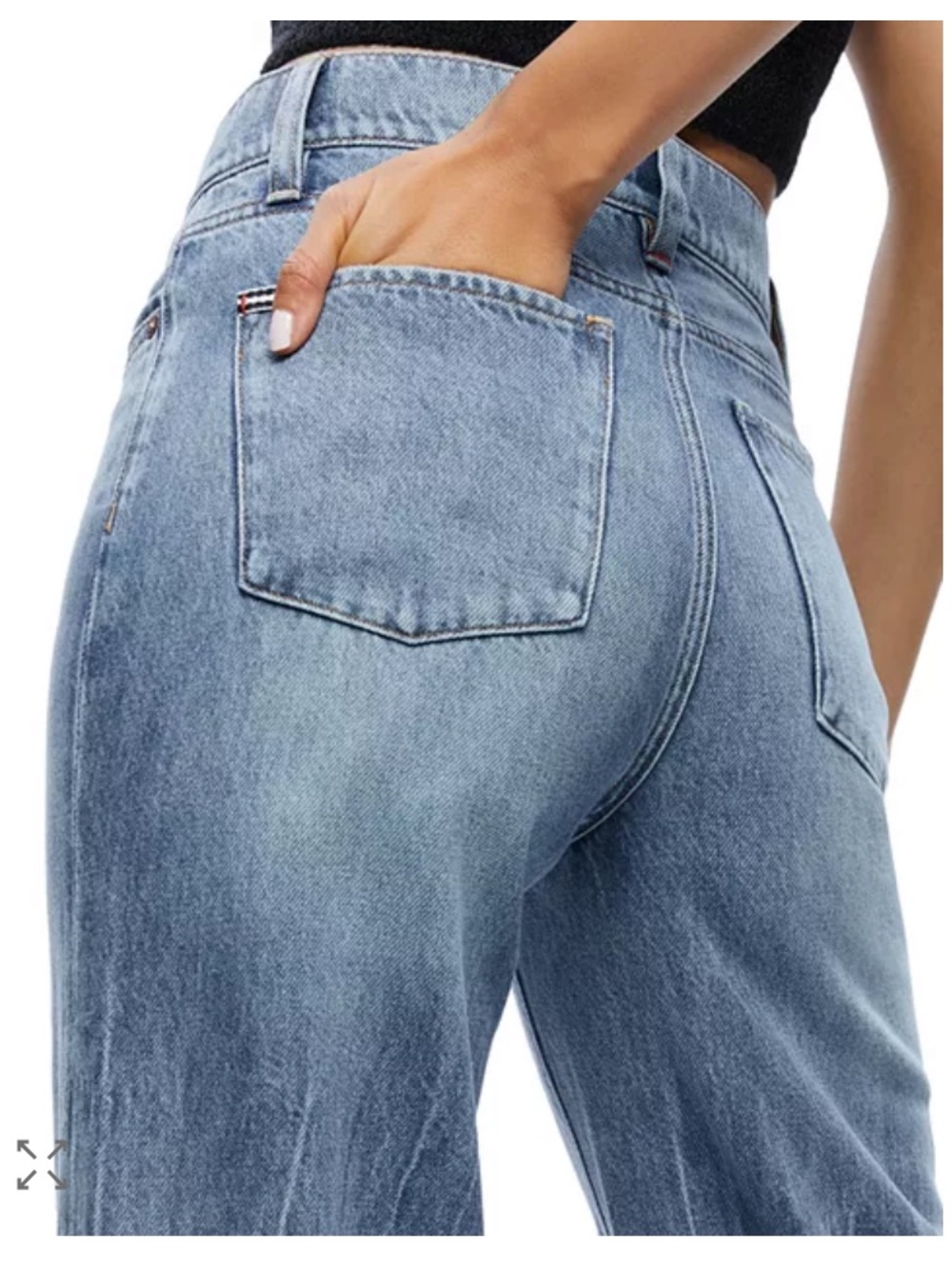 ALICE +OLIVIA Weezy High Rise Jean in Sadie Light Vintage Blue wash - Size 24 - Picture 3 of 11